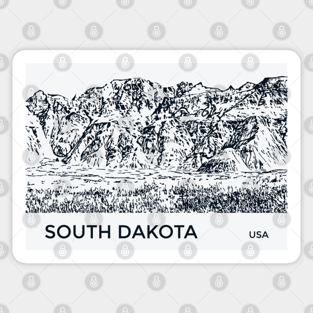 South Dakota USA Sticker by Lakeric